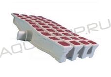 Решетка для переливного бассейна Emaux DE2725W 250 х 26.5 мм цветная волна Anti Slip, красная