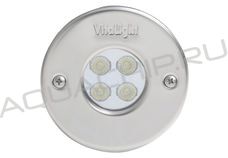 Прожектор белый (лицевая часть) VitaLight (Hugo Lahme) 4 LED, 4х3 Вт, 12 В, нерж. сталь AISI 316L, D=110 мм, (без закладной 4250050)