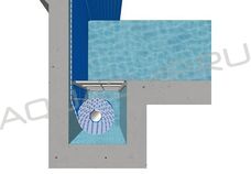 Автоматическое подводное жалюзийное покрытие Аквасектор / PoolStyle - в донной нише (шахте)