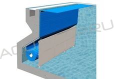 Автоматическое подводное жалюзийное покрытие в корпусе Аквасектор / PoolStyle - в стеновой нише (шахте)