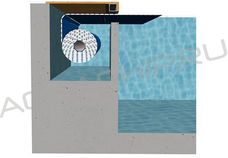 Автоматическое подводное жалюзийное покрытие Аквасектор / PoolStyle - в боковой нише (шахте)