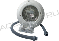 Прожектор белый Swim-tec галоген, 300 Вт, 6000 лм, 3000-4200 К, 12 В, пластик, PAR56, пленка, в к-те: ниша 280 мм, гофрошланг 1000 мм, кабель 2,5 м