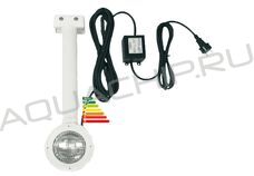 Прожектор навесной настенный белый Swim-tec, 75 Вт, 220/12 В, ABS, кабель 6 м, (трансформатор в комплекте)