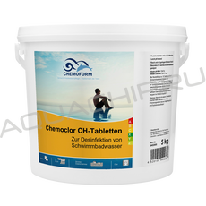 Chemoform Кемохлор-СН, быстрорастворимый хлор 70%, таблетки (20 г), ведро 10 кг