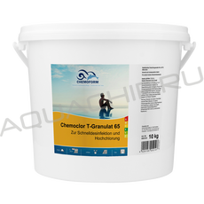 Chemoform Кемохлор Т-65, быстрорастворимый хлор 56%, гранулы, ведро 10 кг