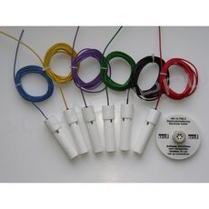 Датчики (электроды) уровня воды OSF из нержавеющей стали V2A - 6 шт. с защитным кожухом, держателем и цветным кабелем 3 м