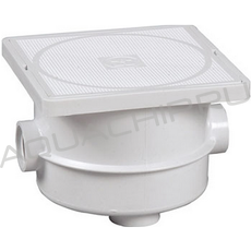 Распределительная коробка (распаечный короб) Swim-tec, круглый корпус, квадратная лицевая панель, белый ABS