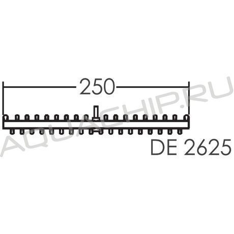 Решетка для переливного бассейна Emaux DE2625 (Н30 мм, 250 мм)