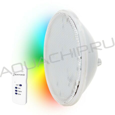 Лампа цветная SeaMAID Ledinpool 90 LED RGB, 16 Вт, 510 лм, PAR56, с пультом ДУ, 11 цветов и 5 автоматических программ