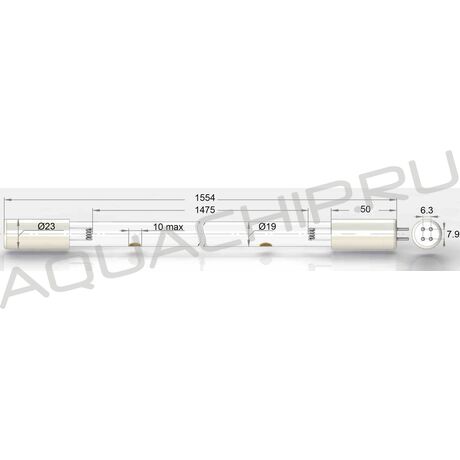 Лампа УФ амальгамная UVL 320 Вт для Xenozone J-19310 (для установок UVD 10)