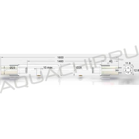 Лампа УФ амальгамная UVL 330 Вт для УДВ (НПО ЛИТ) ДБ 350-2