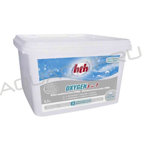 Активный кислород многофункциональный HTH OXYGEN 3 в 1, таблетки (200 г), коробка 3,2 кг