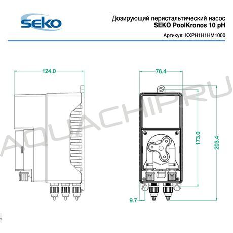 Насос перистальтический SEKO PoolKronos 10 Redox-1,5 (400-999 мВ), 220 В