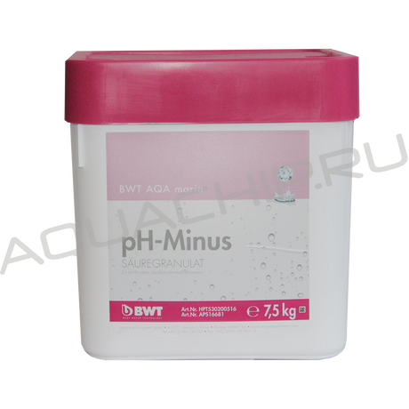 BWT AQA marin pH минус, гранулы, ведро 7,5 кг