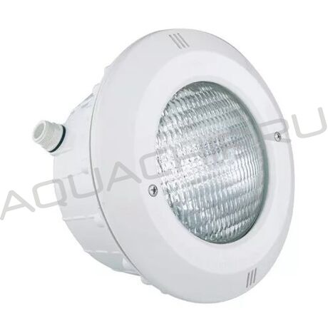 Прожектор белый AstralPool Standard галоген, 300 Вт (лампа General Electric), 12 В, пластик, PAR56, плитка, в к-те: ниша 280 мм, гофрошланг 1000 мм, кабель 2,5 м