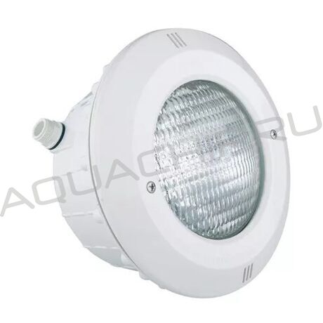 Прожектор белый AstralPool Standard галоген, 300 Вт (лампа General Electric), 12 В, пластик, PAR56, пленка, в к-те: ниша 280 мм, гофрошланг 1000 мм, кабель 2,5 м