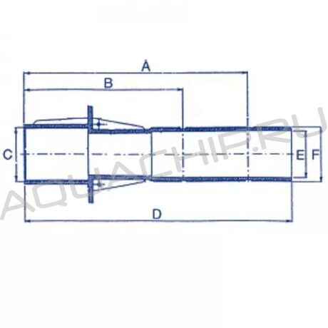 Стеновой проход AstralPool, 300 мм, ABS, 59,3 мм внутр. (м) х 50/63 мм внутр., пленка