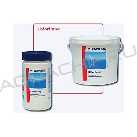 Bayrol Chlorilong (Хлорилонг), хлор медленнорастворимый в таблетках (200 г), 5 кг