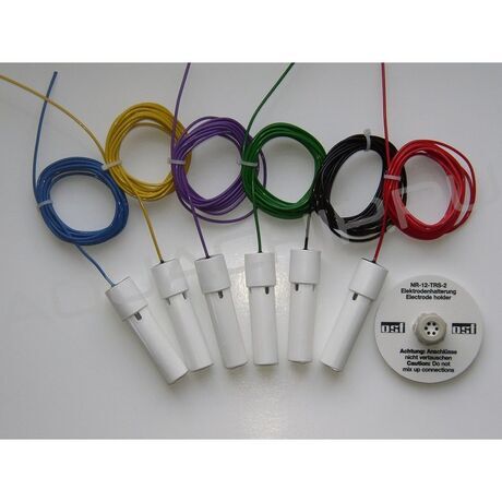 Датчики (электроды) уровня воды OSF из нержавеющей стали V2A - 6 шт. с защитным кожухом, держателем и цветным кабелем 3 м