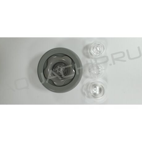 Форсунка подачи воды стеновая MTS Uniset, 2" НР + 1 1/2" ВР х 40 мм, серый ABS, 4 варианта сопел, плитка
