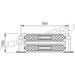 Лестница AstralPool Overflow 1000, 43 мм, 2 ступени Luxe+двойная, широкий борт (968 мм), сталь AISI 316